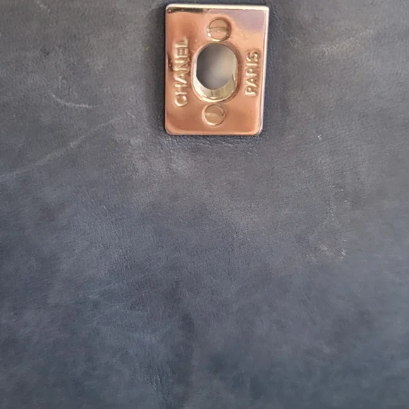 Authentic Chanel In The Business Flap Bag Quilted Patent Vinyl Maxi - Picture 13 of 16